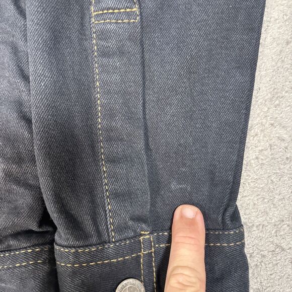 Woodies Denim Trucker Jacket Women's Size L Stretch Dark Blue RFID Pocket Type 3 - Picture 5 of 16